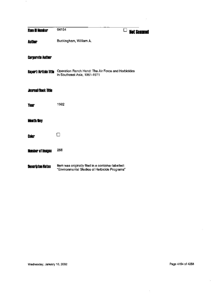 Operation Ranch Hand: Air Force Herbicides | PDF | Ngo Dinh Diem