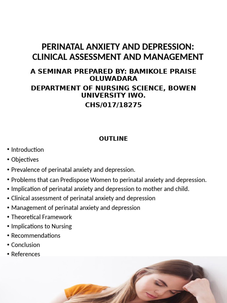 Perinatal Anxiety and Depression Management | PDF | Major Depressive ...