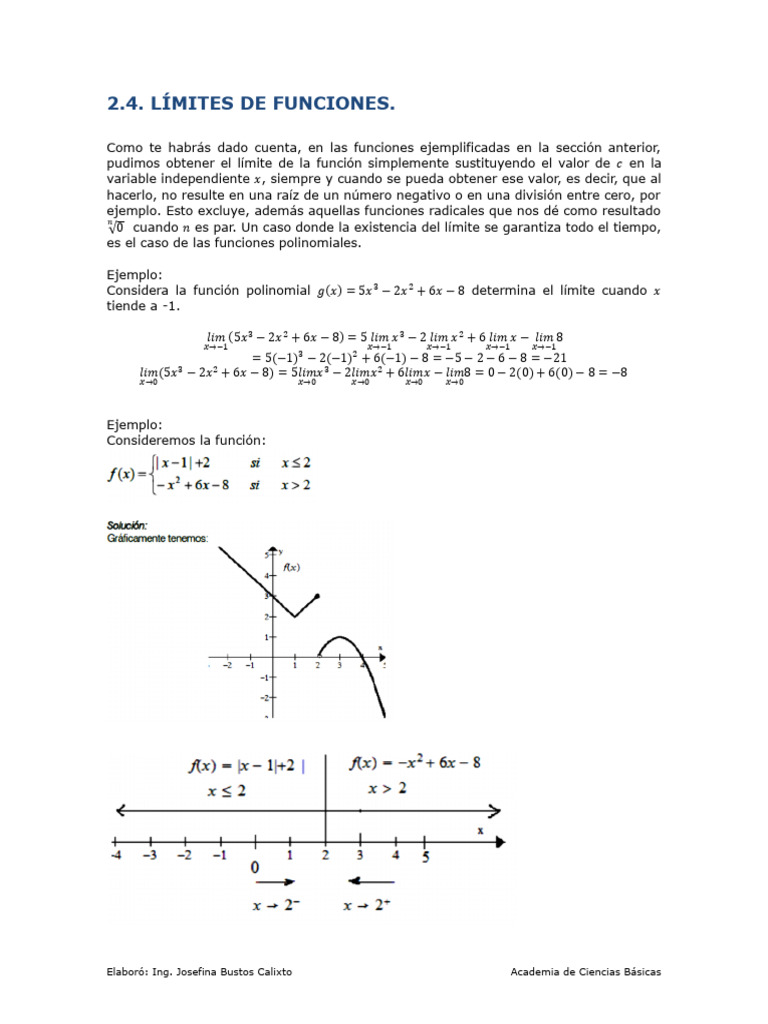 Tema 2.4 Límite de Funciones | PDF | infinito | Límite (Matemáticas)