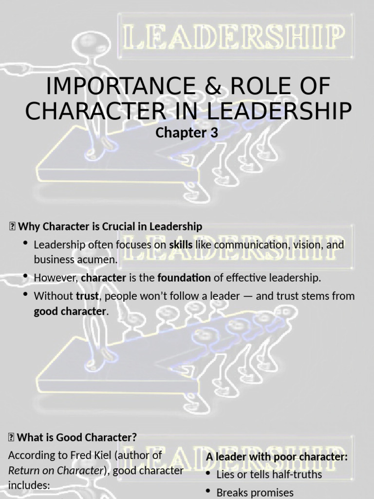 Chapter 3 | PDF | Leadership | Integrity
