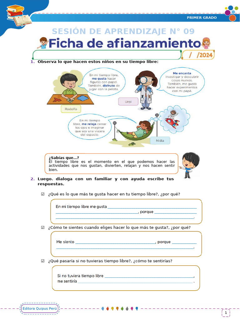 Actividades y Aprendizajes para Primer Grado | PDF | Sentidos | Perú