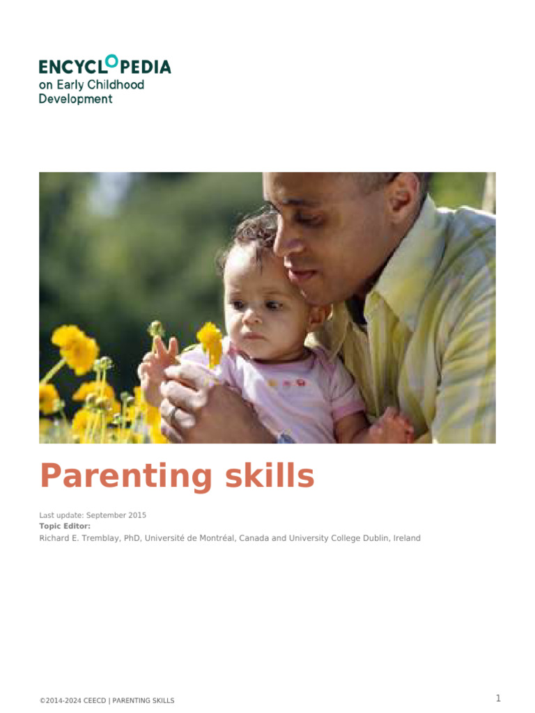 Parenting Skills, Richard E. Tremblay | PDF | Parenting | Child Development