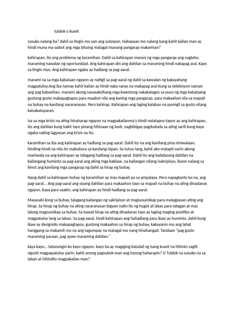 Tuldok o Kuwit | PDF