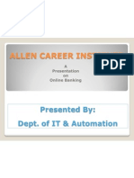 Allen Career Institute: Presented By: Dept. of IT & Automation