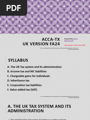 ACCA TX UK 24 Final | PDF | Taxes | Capital Gain