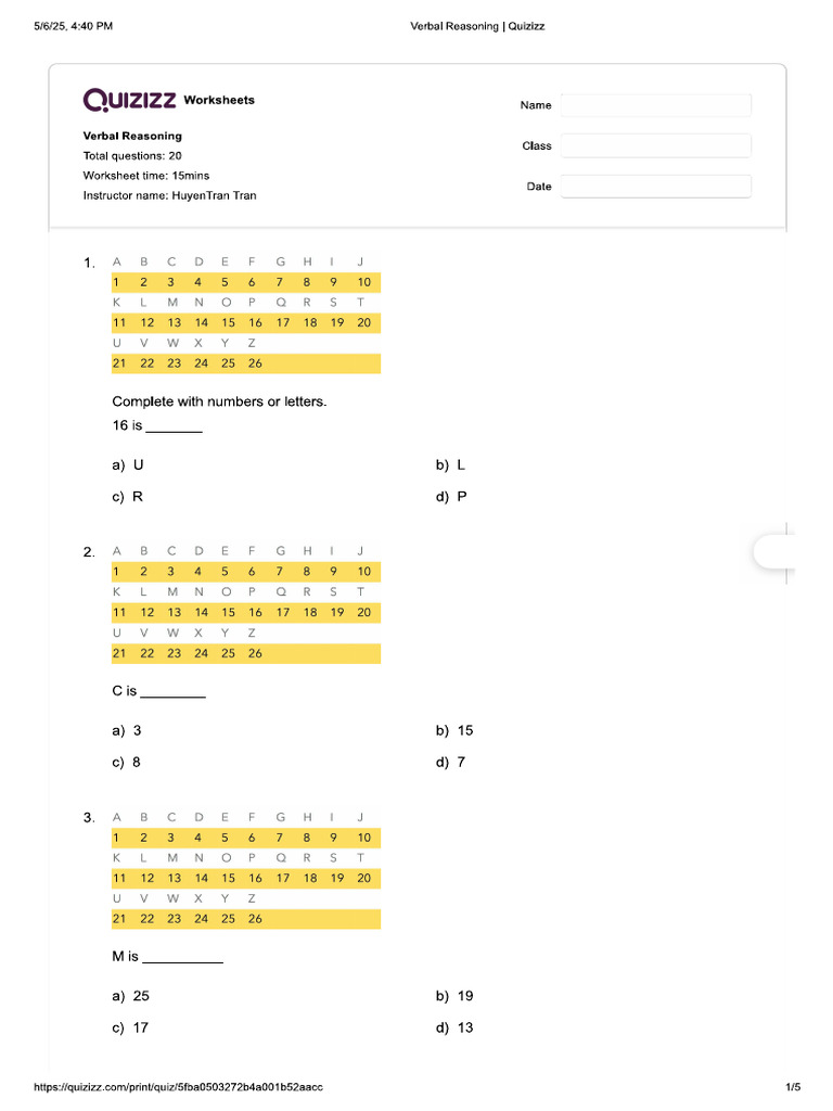 Verbal Reasoning 2 | PDF