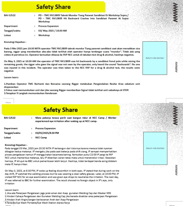 Keselamatan Operator TMC NV13809 | PDF