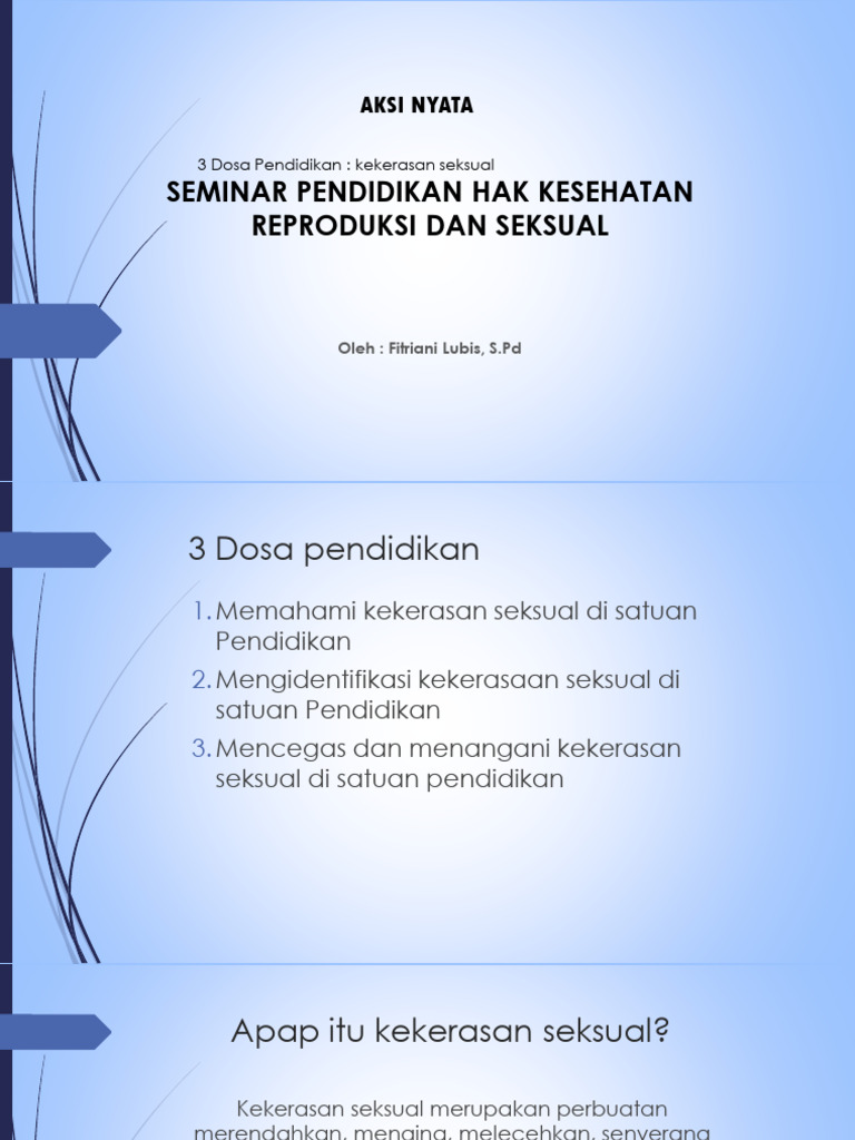 Seminar Pendidikan Hak Kesehatan Reproduksi Dan Seksual Pdf