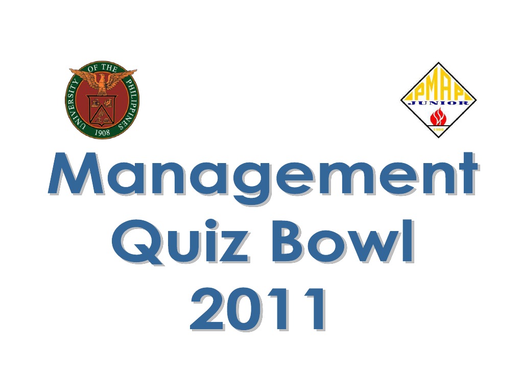 Management Quiz Bowl PDF Sales Brand
