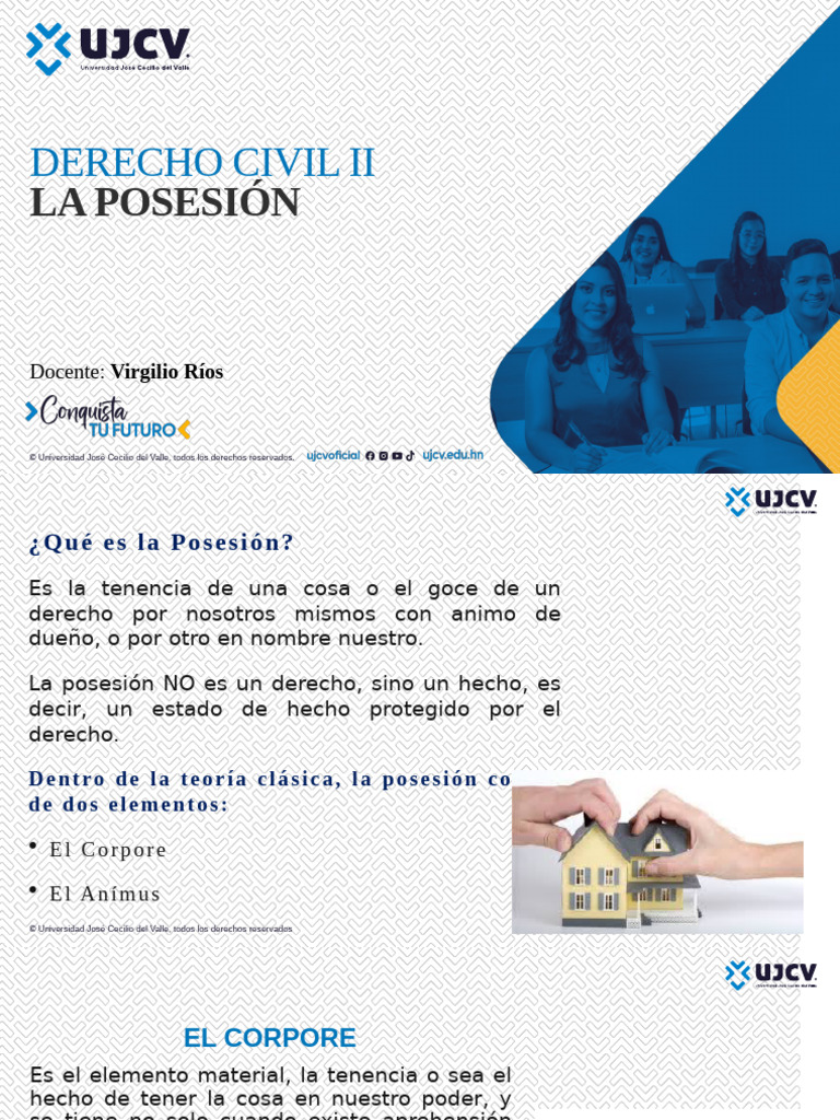 Conceptos Clave de la Posesión en Derecho Civil | PDF | Posesión (Ley ...