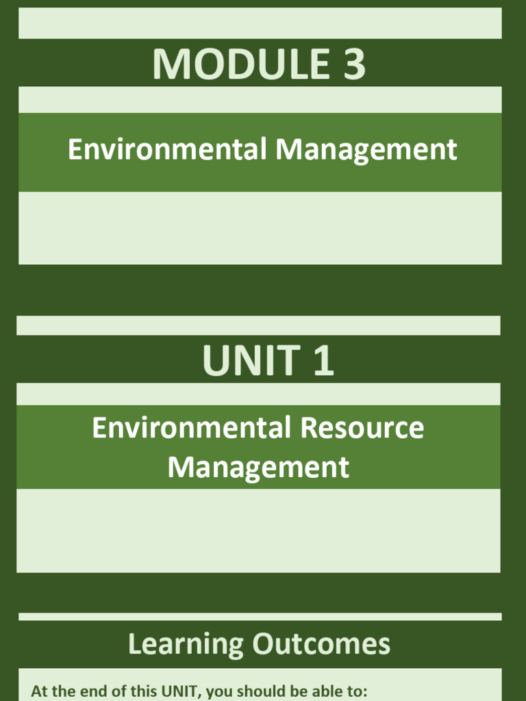 Environmental Resource Management Overview | PDF | Environmental ...