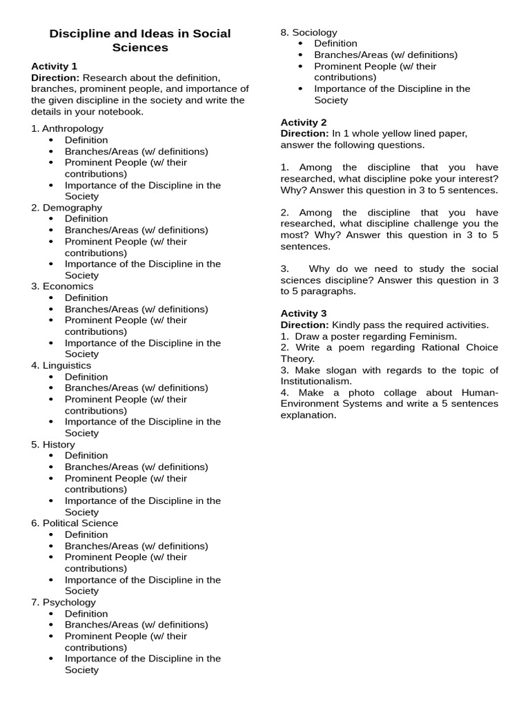 Overview of Social Sciences Disciplines | PDF | Social Sciences | Science
