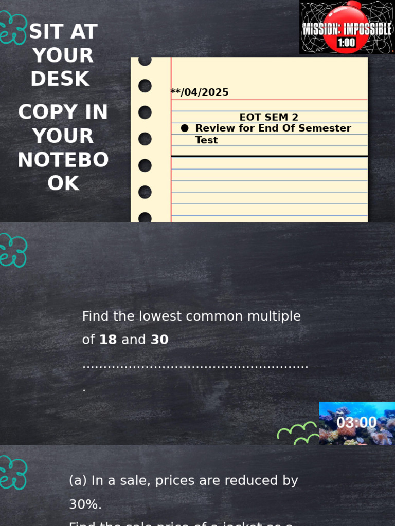 EOT Semester 2 Review Guide | PDF