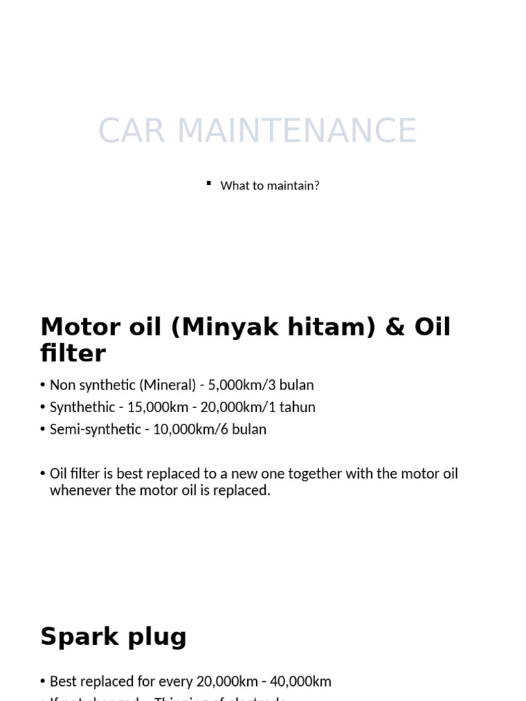 Car Maintenance | PDF
