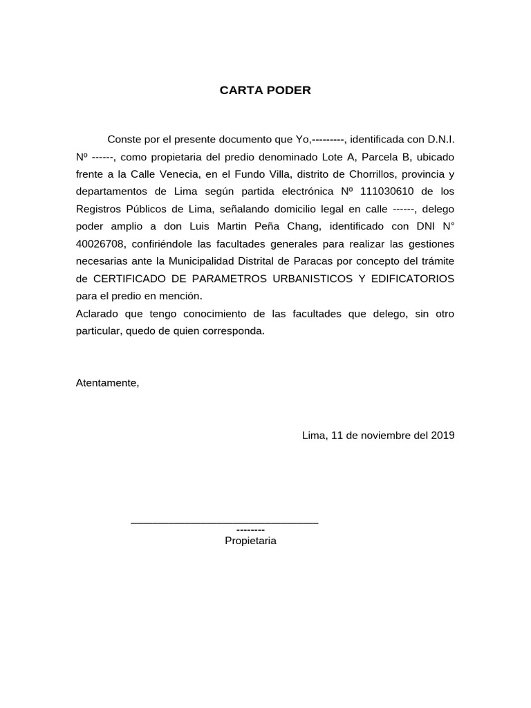 Carta Poder | PDF