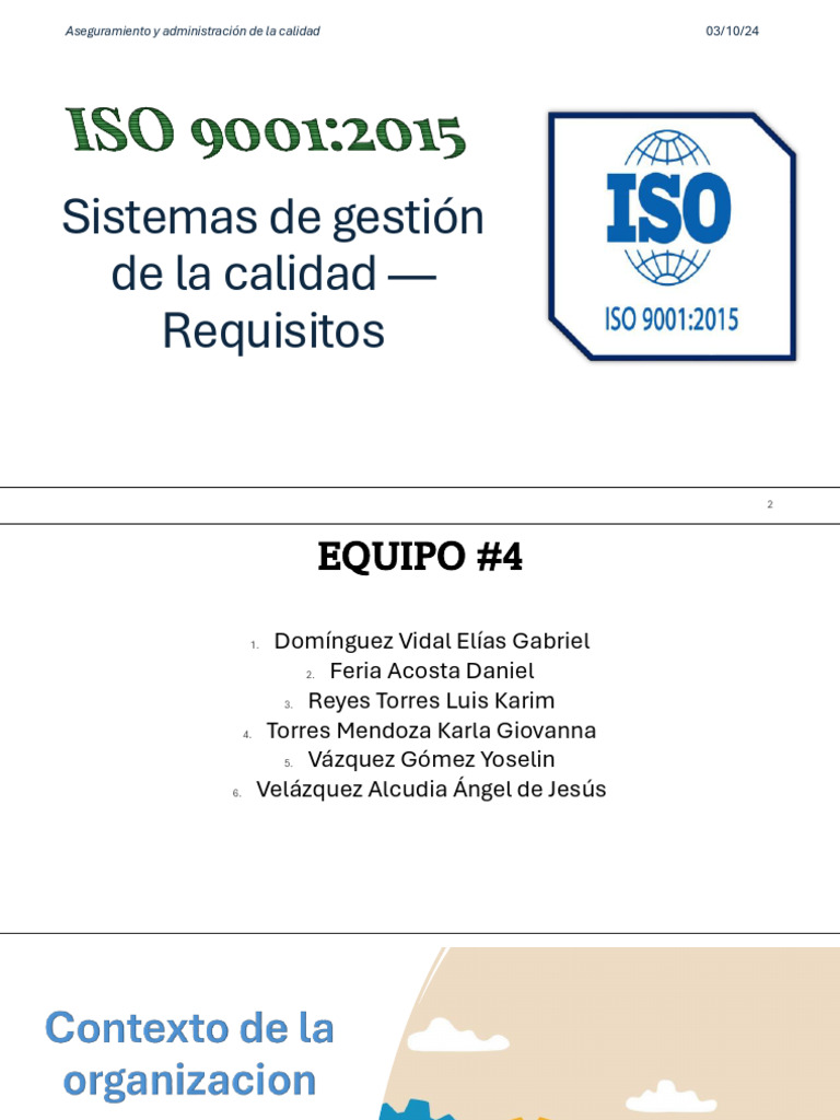 ISO 9001-2015 | PDF | Calidad (comercial) | Sistema de manejo de calidad