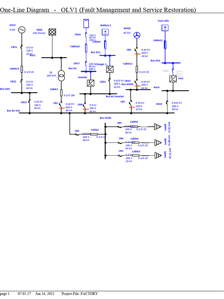 Electrical One-Line Diagram Overview | PDF | Electrical Engineering ...