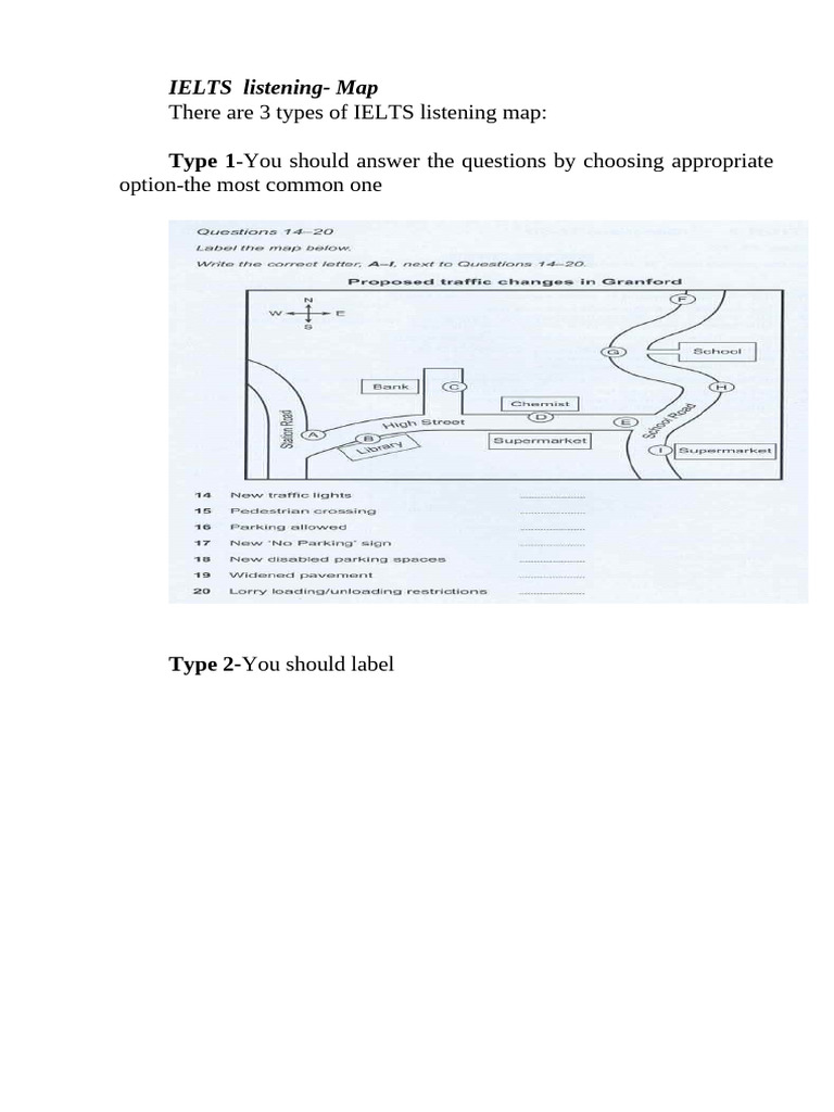 IELTS Listening Map Vocabulary Guide | PDF | Linguistics | Human ...
