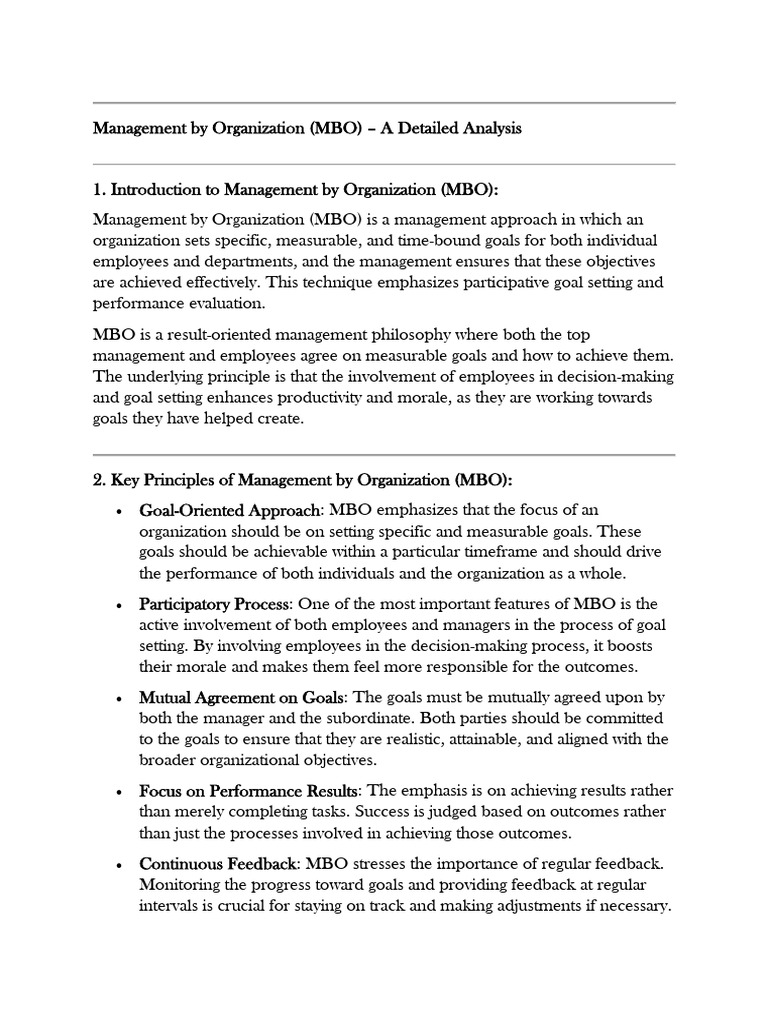Management by Organization | PDF | Motivation | Motivational