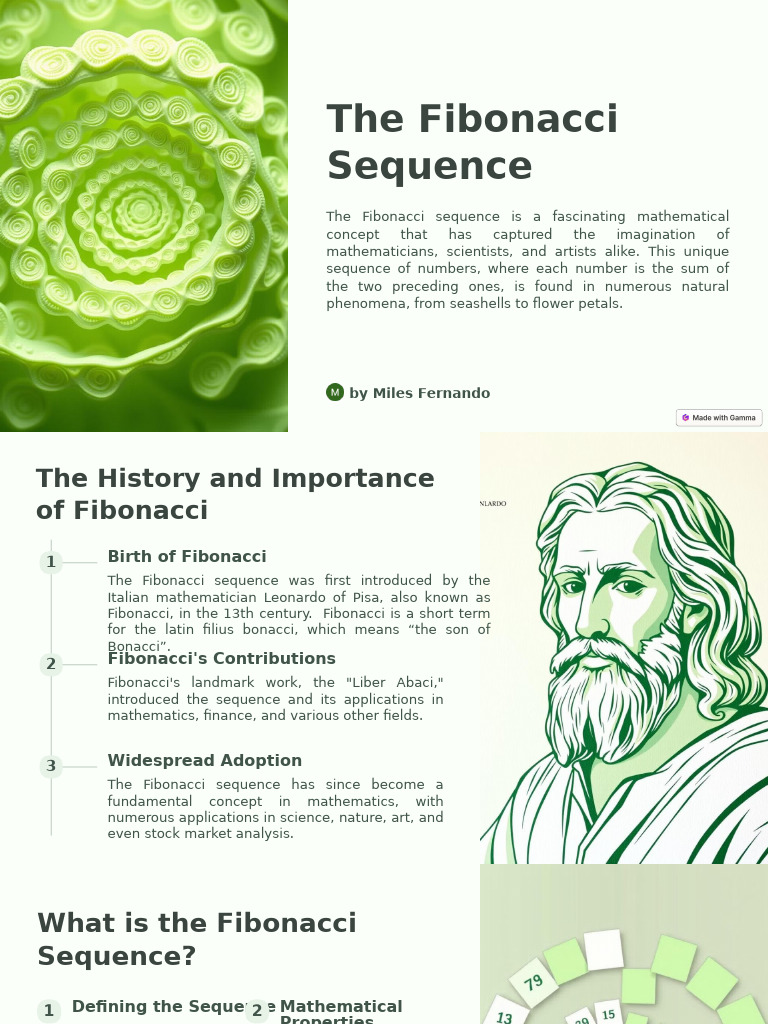The Fibonacci Sequence A Captivating Mathematical Journey | PDF ...