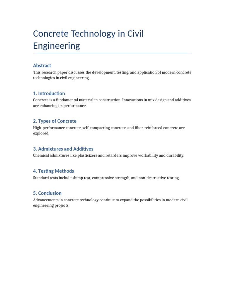 Advancements in Concrete Technology | PDF