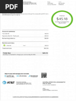 Att Bill | PDF | Cheque | At&T
