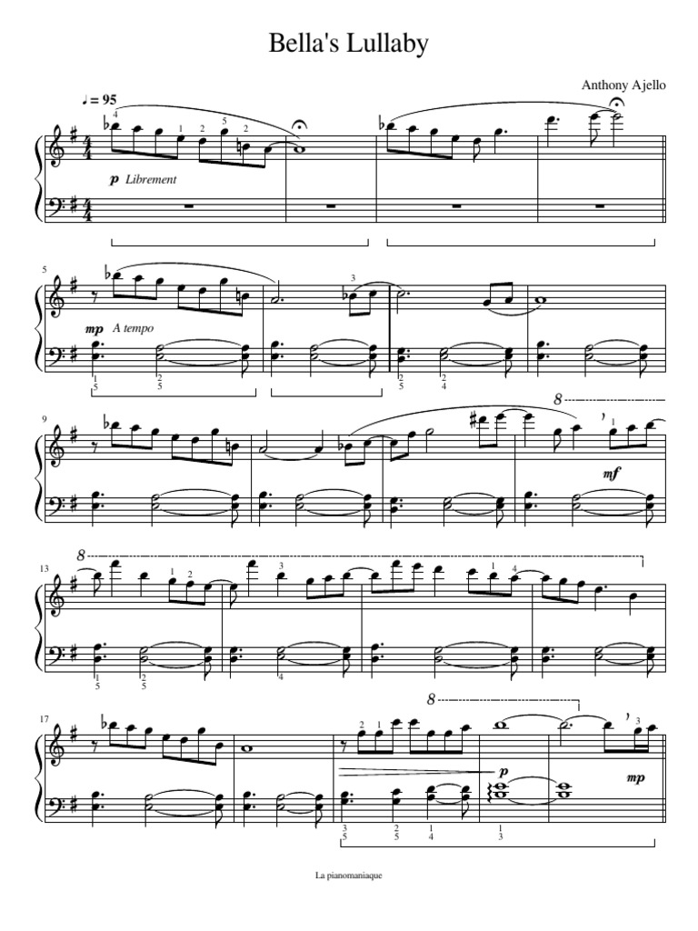 Bellas Lullaby Easier | PDF