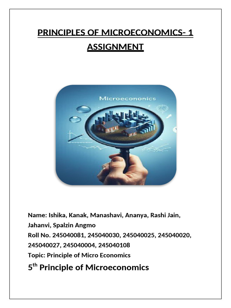 Principles of Microeconomics - 1 | PDF | Microeconomics | Comparative ...