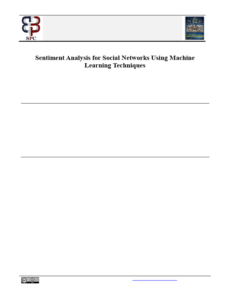 Sentiment Analysis For Social Networks Using Machi | PDF