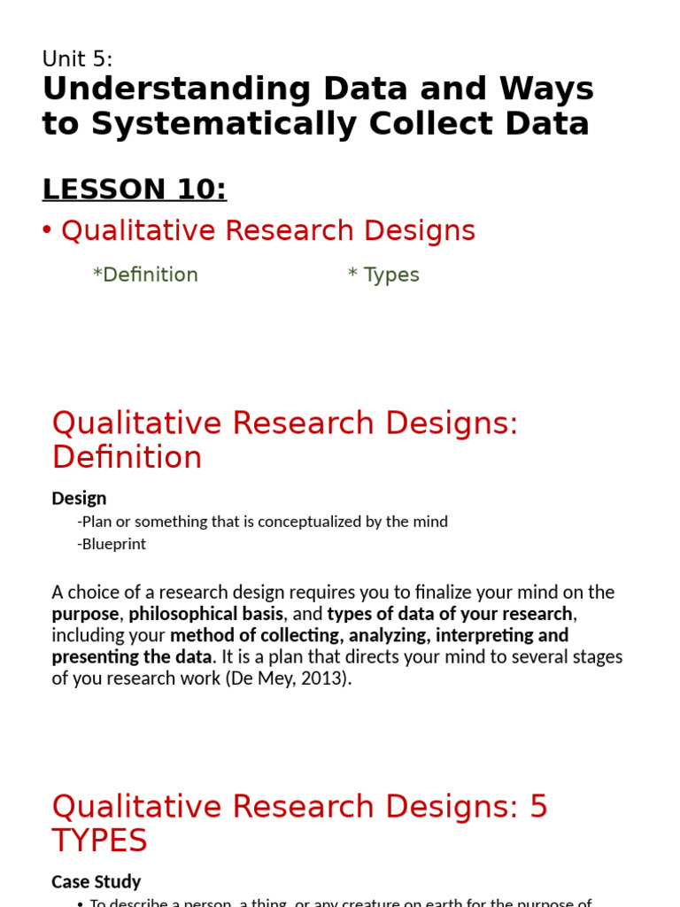Unit 5 (Lesson 10 Summary) | PDF | Qualitative Research | Ethnography