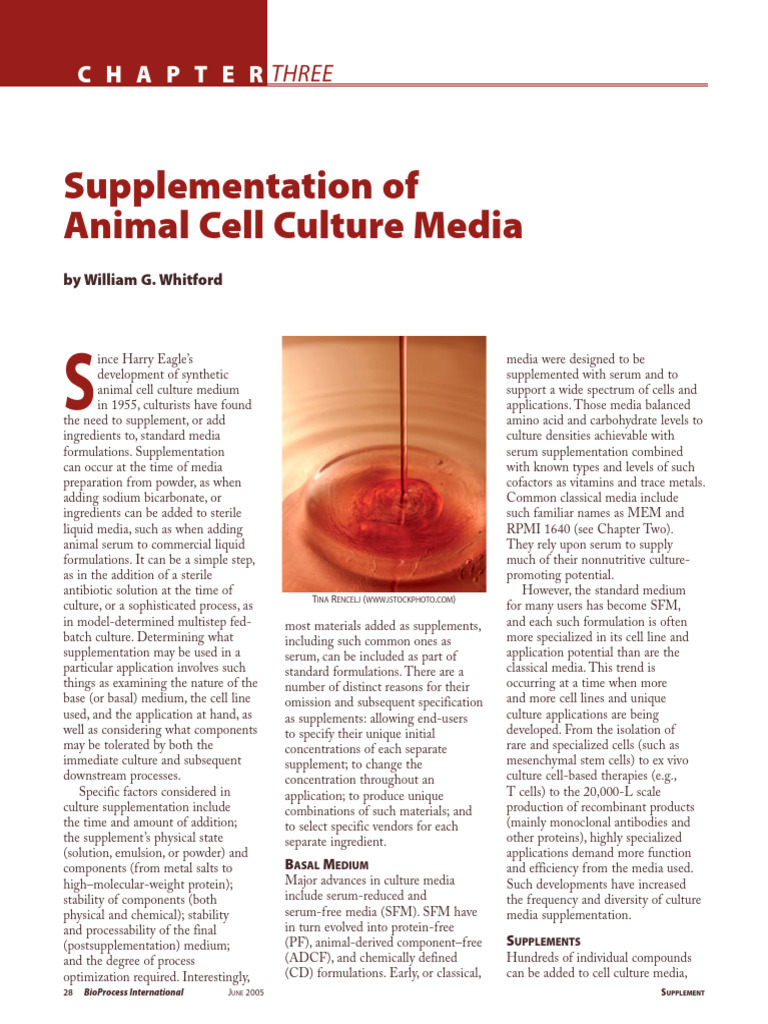 Cell Culture Media Supplementation Guide | PDF | Cell Culture | Growth ...