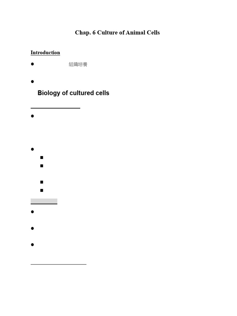 Chap. 6 Culture of Animal Cells | PDF | Extracellular Matrix | Cell Cycle