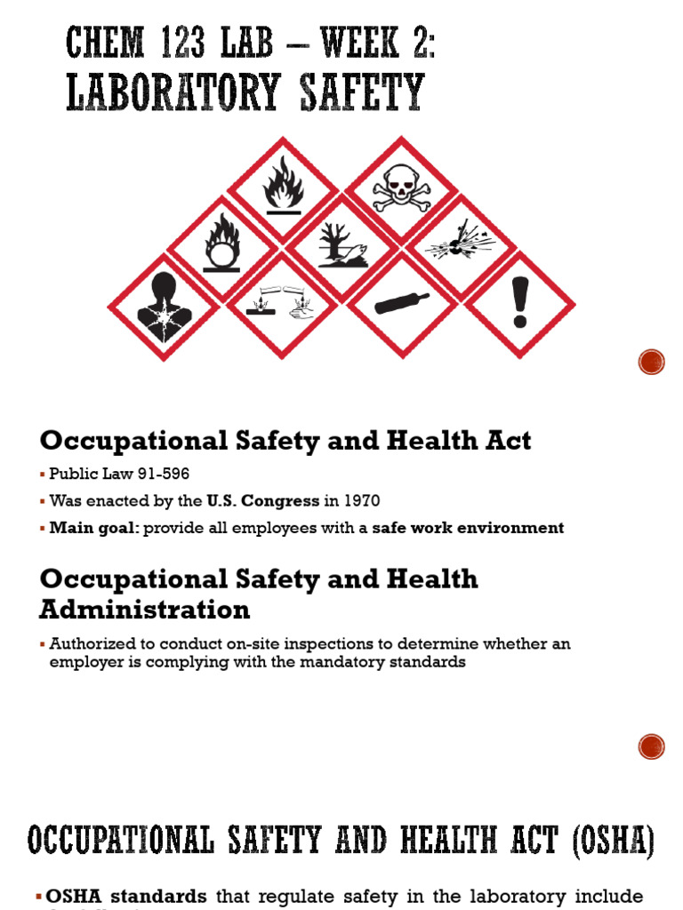 OSHA Guidelines for Laboratory Safety | PDF | Personal Protective ...