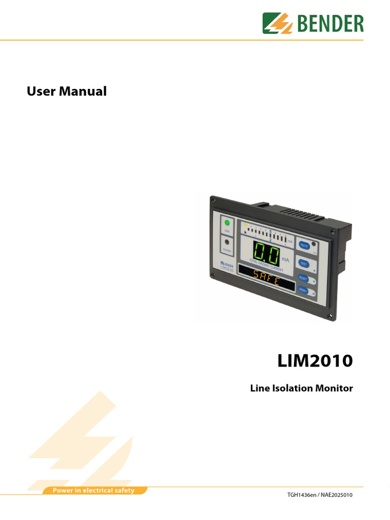 LIM2010 Line Isolation Monitor Manual | PDF | Electrical Connector ...