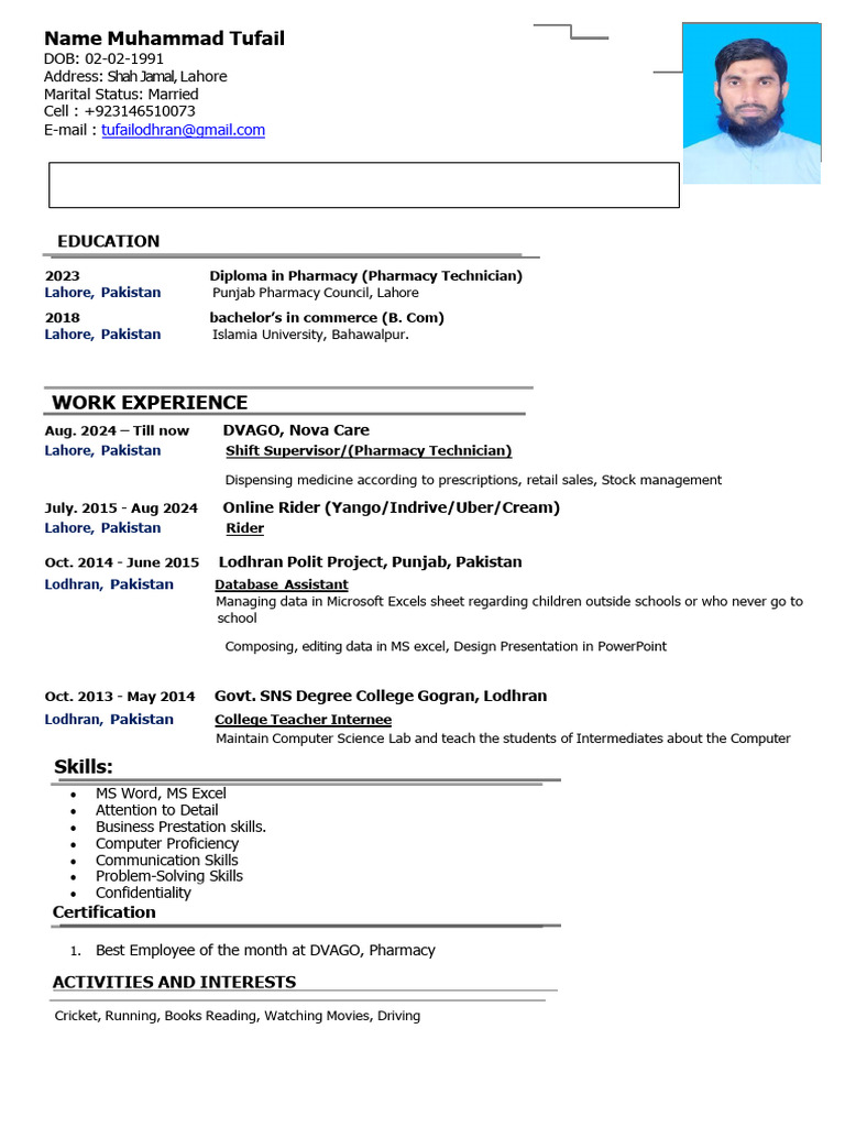 BCom CV | PDF
