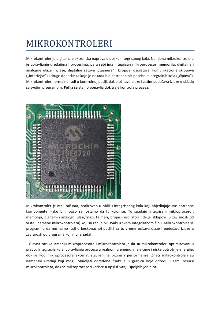 MIKROKONTROLERI | PDF