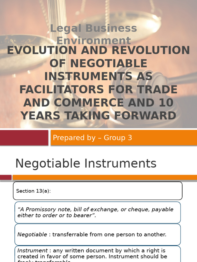 Negotiable Instruments - V8 | PDF | Negotiable Instrument | Cheque