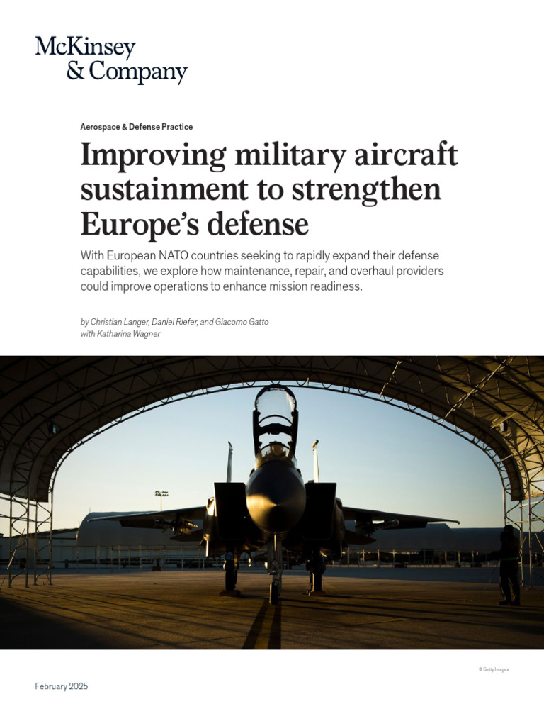 Improving Military Aircraft Sustainment To Strengthen Europes Defense | PDF