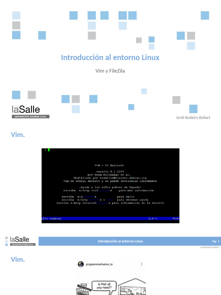 Introducción a Vim y FileZilla en Linux | PDF | Protocolo de ...