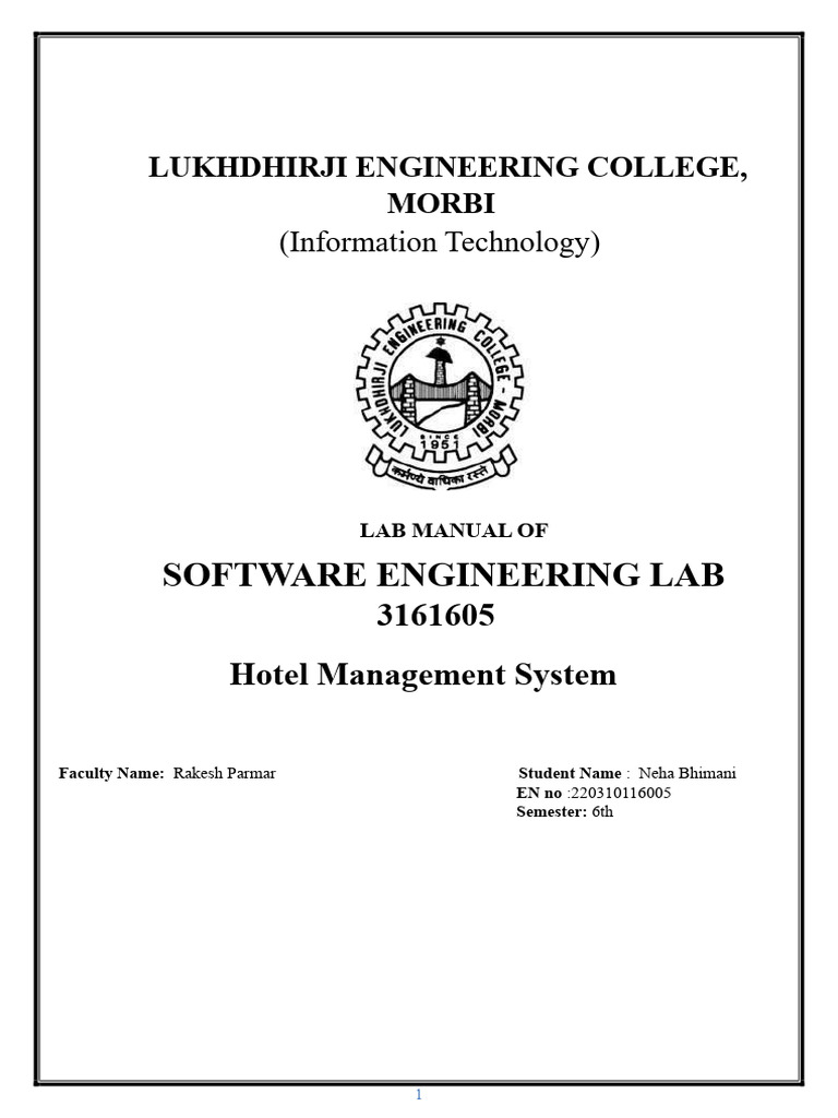 Hotel Management System Lab Manual | PDF | Computing | Information ...