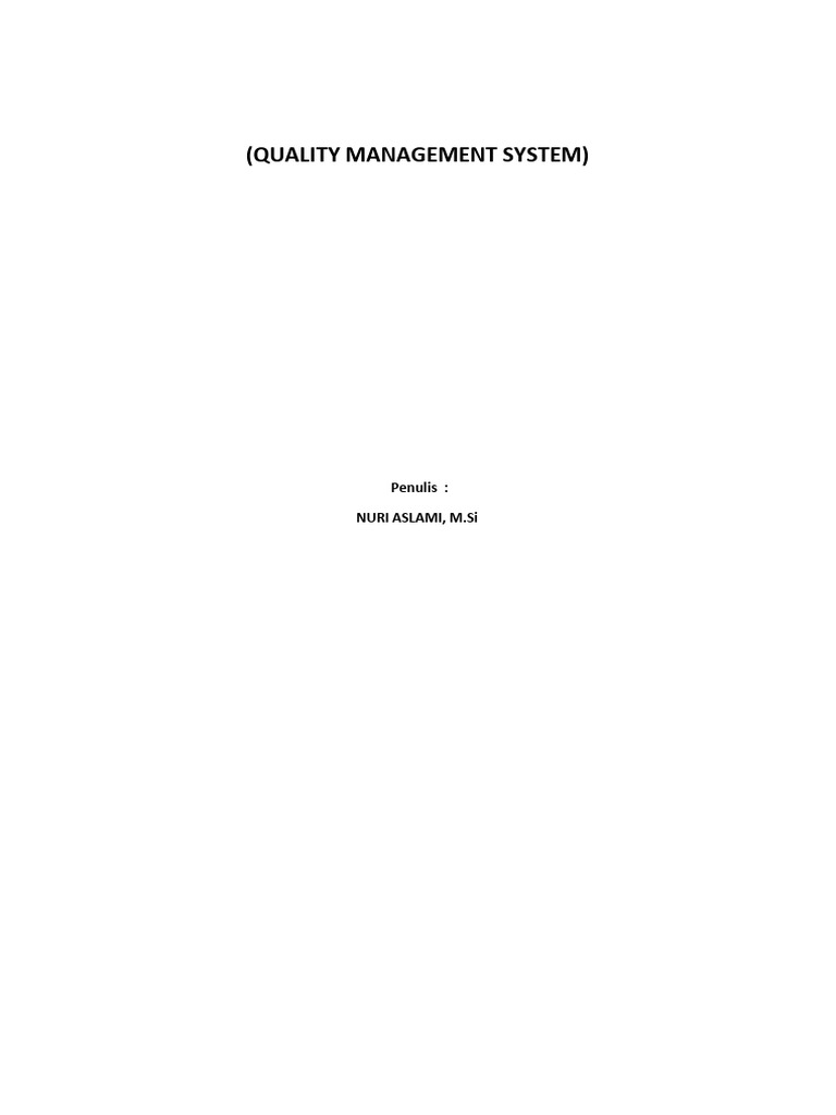 QMS Quality Managemen System Edited | PDF