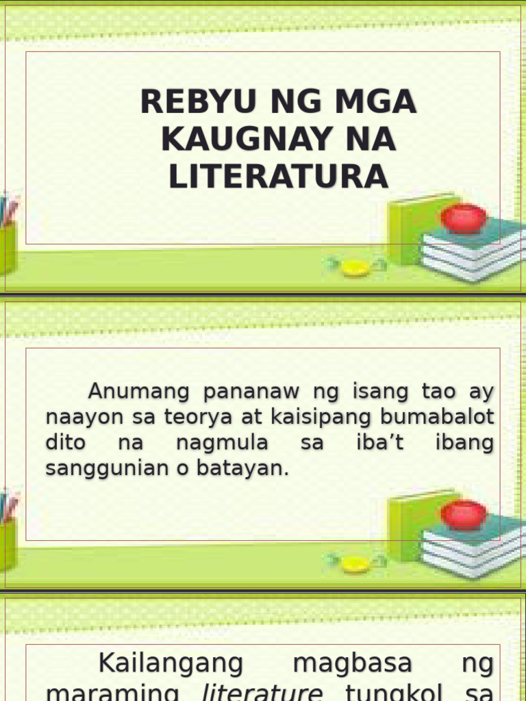 Rebyu NG Mga Kaugnay Na Literatura | PDF