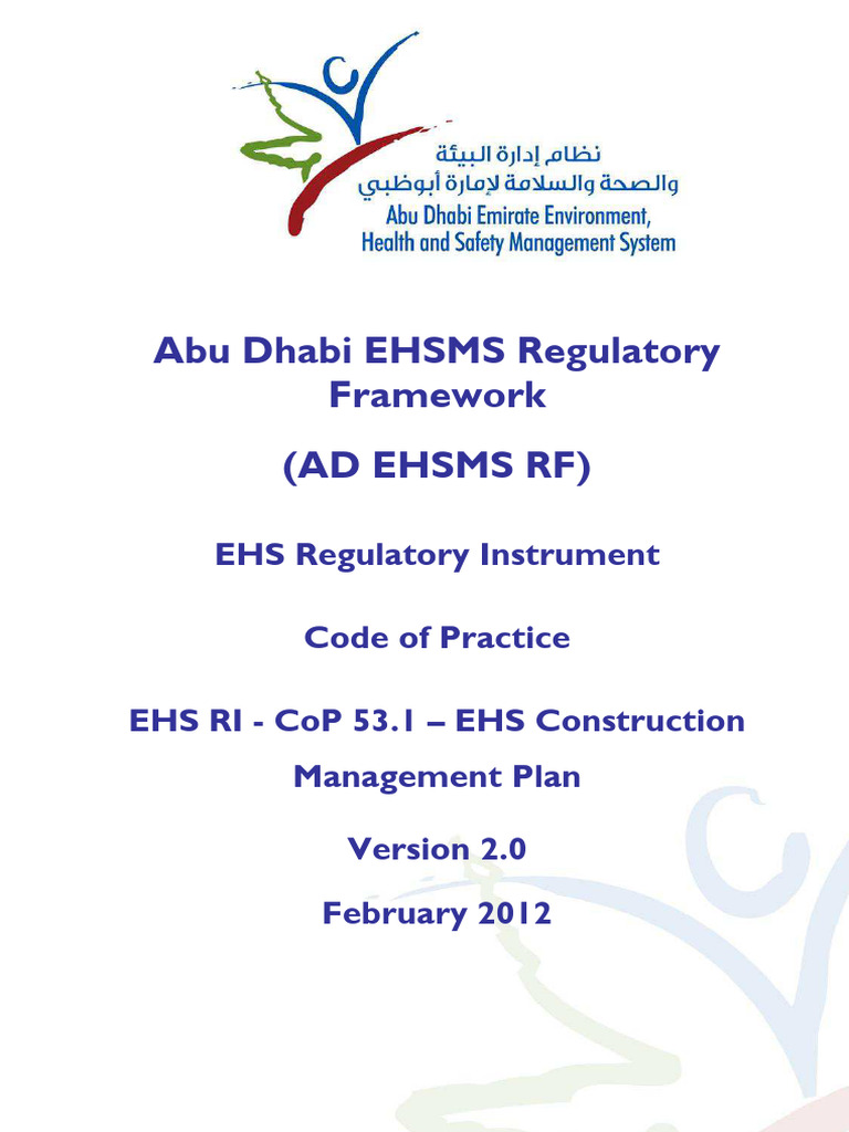 EHS Construction Management Plan Guidelines | PDF | Risk | Occupational ...