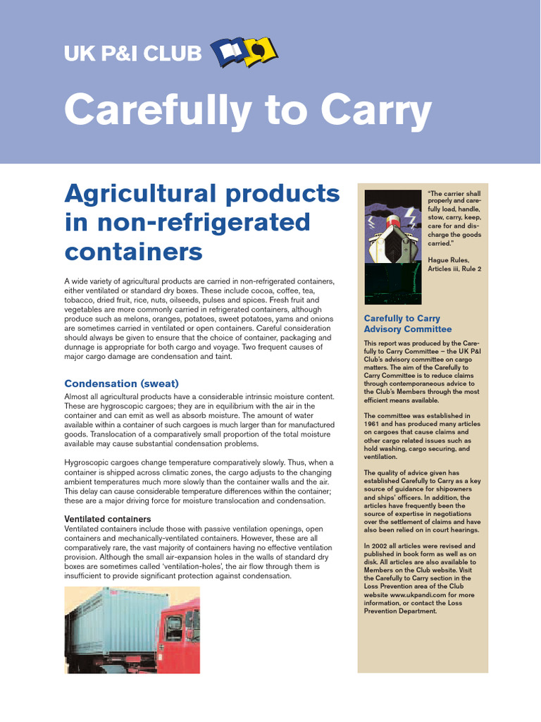 Non-Refrigerated Container Guidelines | PDF | Cargo | Odor