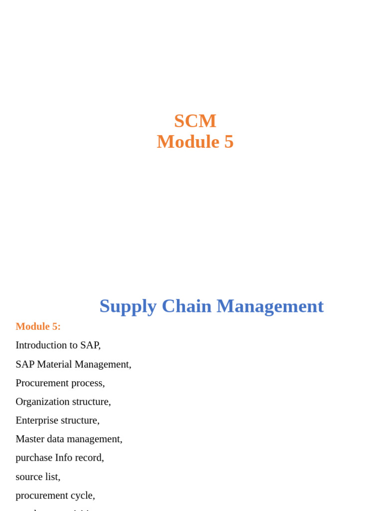Overview of SAP Material Management | PDF | Procurement | Inventory