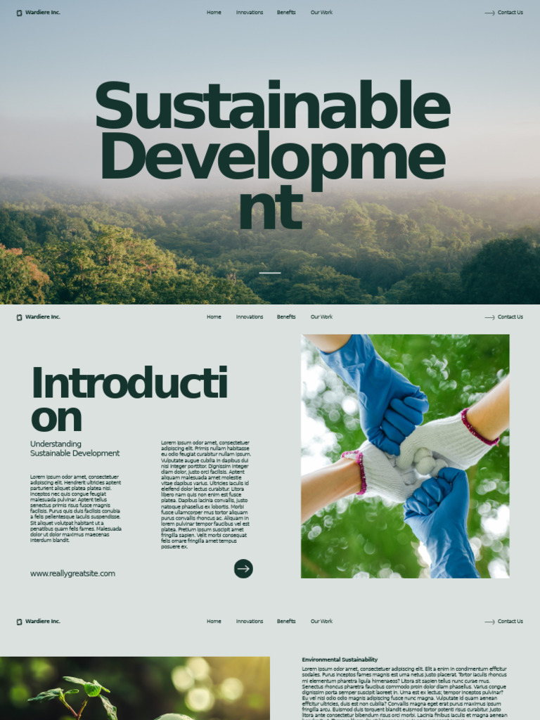 Green and White Modern Sustainable Development Presentation | PDF