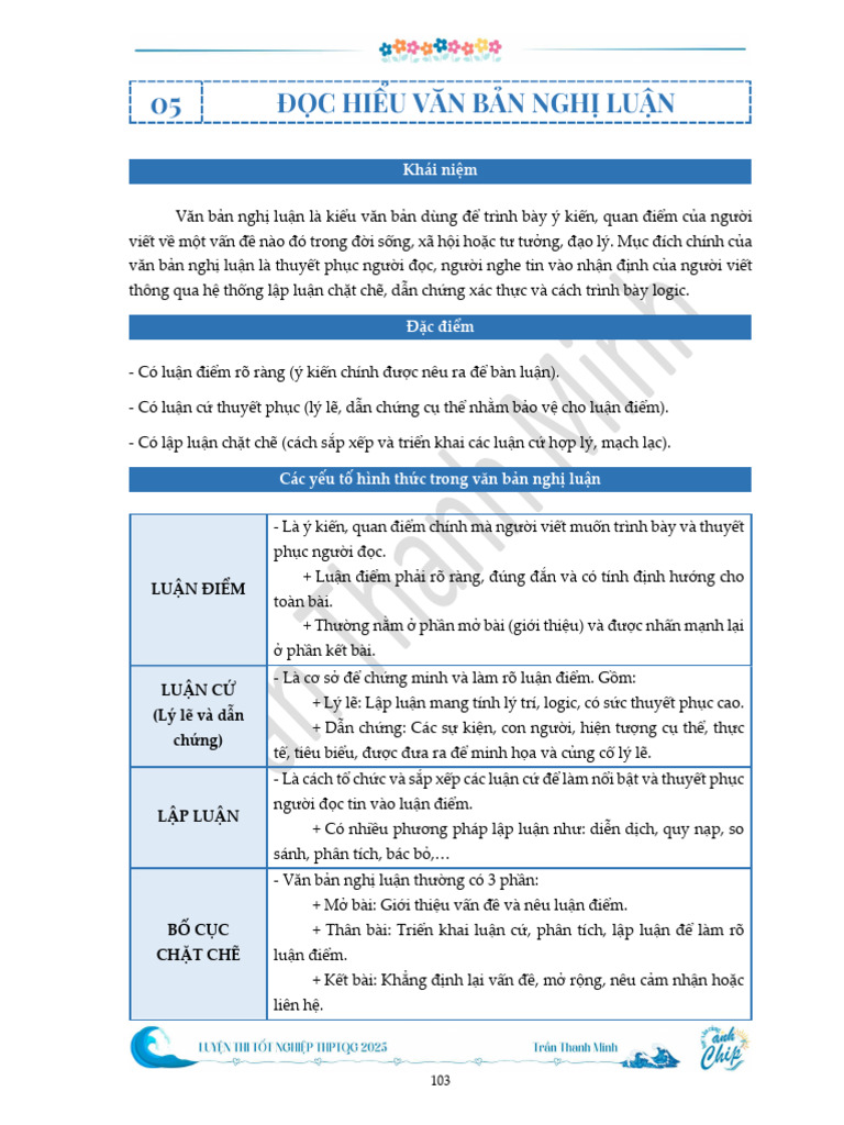 04 - Đọc Hiểu Văn Bản Nghị Luận | PDF