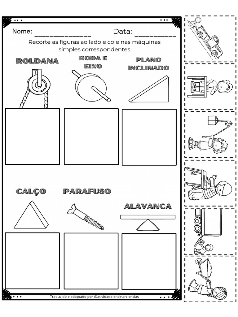 Atividades Adaptadas sobre Máquinas Simples | PDF | Engenharia Mecânica ...