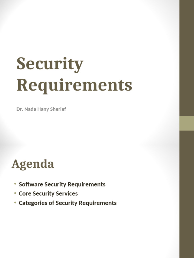 Essential Software Security Requirements | PDF | Security | Computer ...
