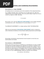 CIE A Level Physics: Uncertainties | PDF | Uncertainty | Metrology